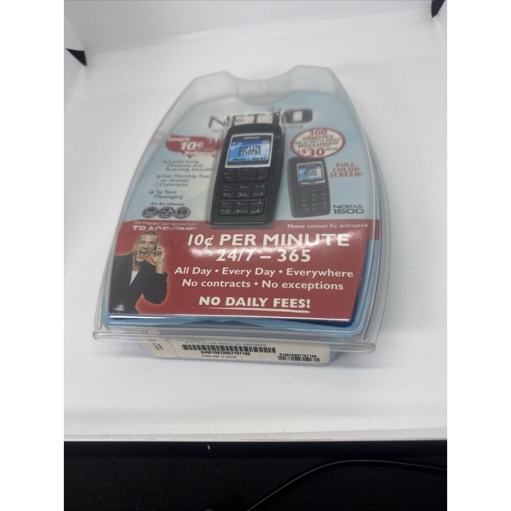 New Nokia 1600 Basic Prepaid Cell Phone For Net 10 Mobile